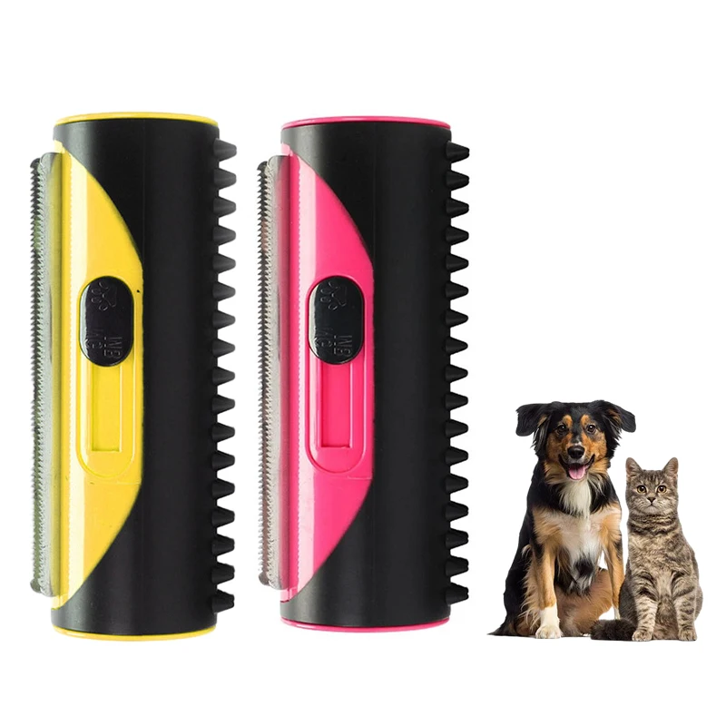 Multi-Use Pet Grooming Brush for Dogs Cats Horses Deshedding Tool with Rubber Bristles for Grooming and Loose Hair Removal