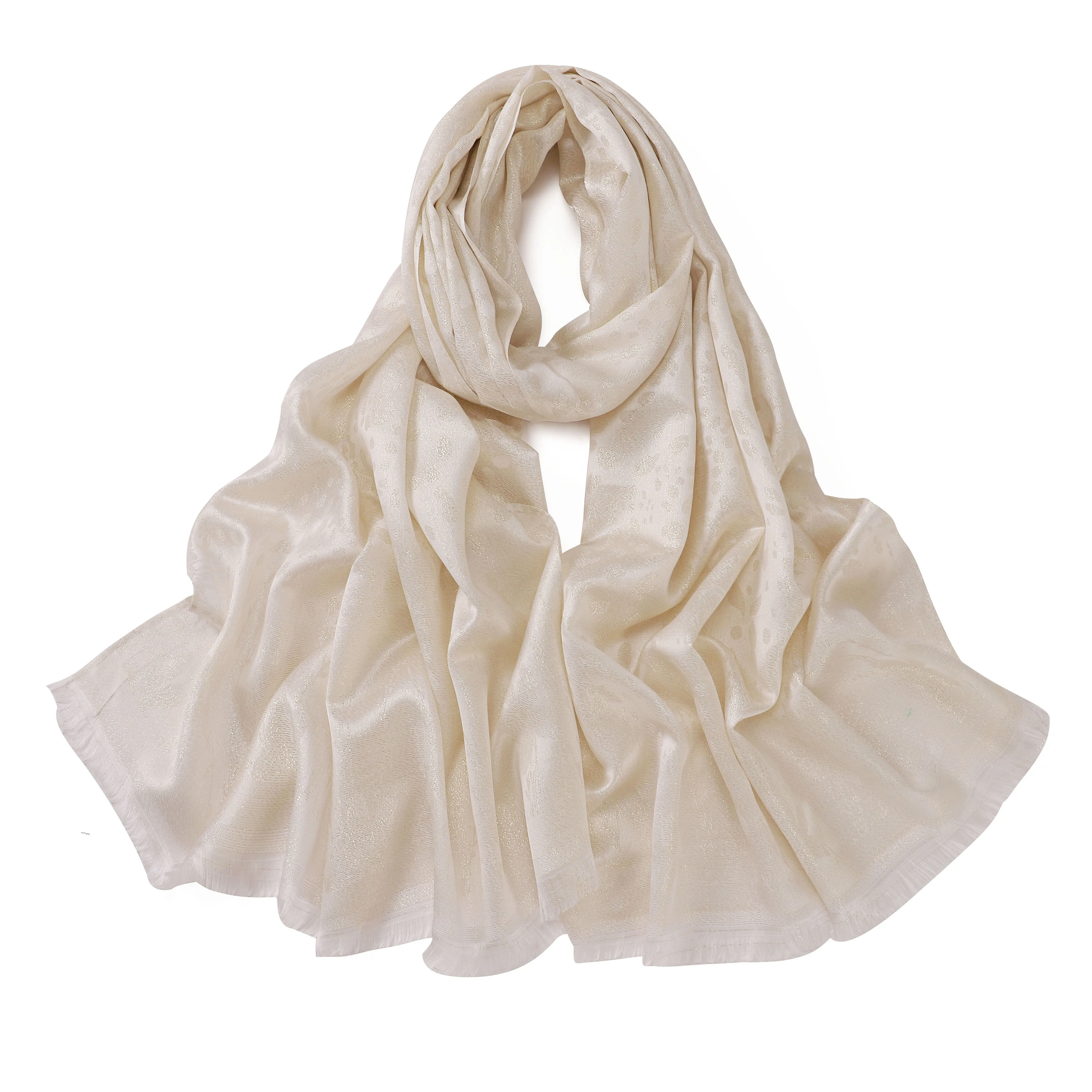 High Quality Malaysia Woman Luxury Ladies Muslims Scarves Summer Scarf Oval Pattern Hijab Women Ethnic Glitter Shimmer Shawl