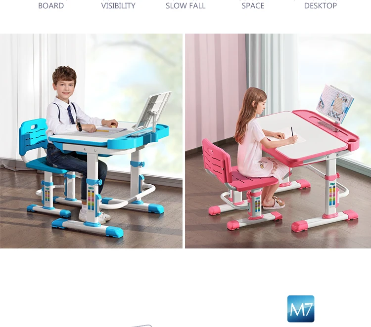 M7X  plastic kids height adjustable bedroom furniture foldable living room table