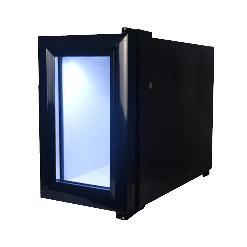 Glass Door Milk Cooler Fridge For Coffee Machine With Milk Tube Holes