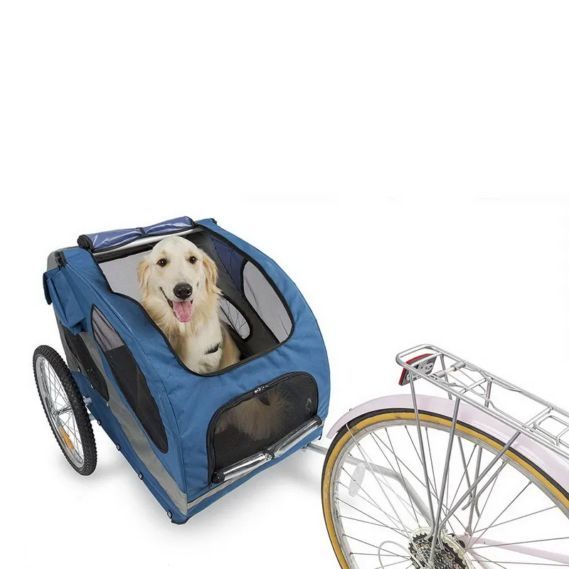 manufacturer bike pet trailer dog cat bicycle pet Dog Cart with Drawbar Hitch