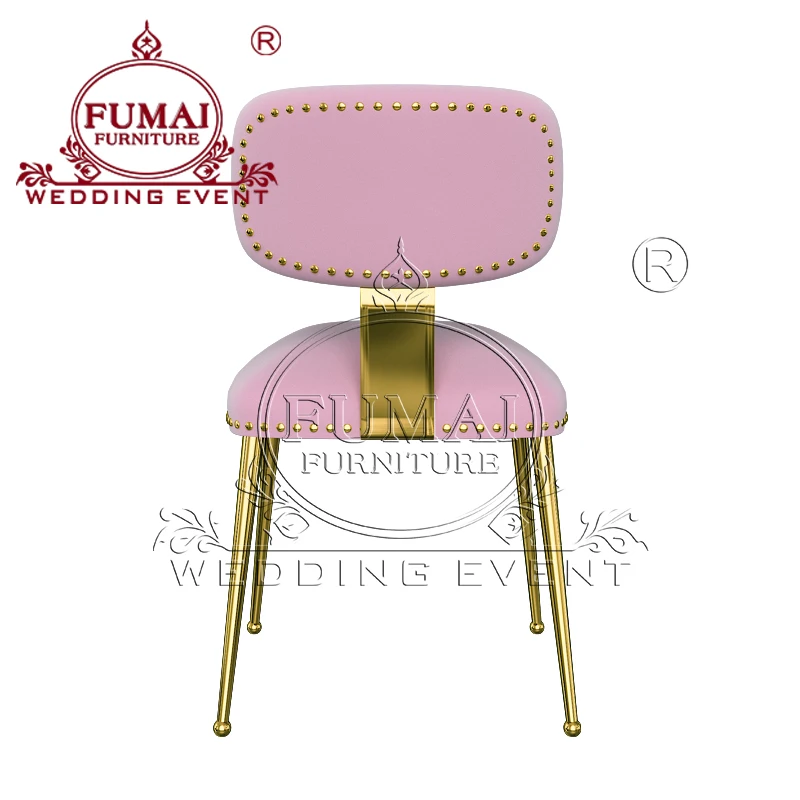 Fumai Furniture Original Design Pink Velvet Wedding Hotel Chair