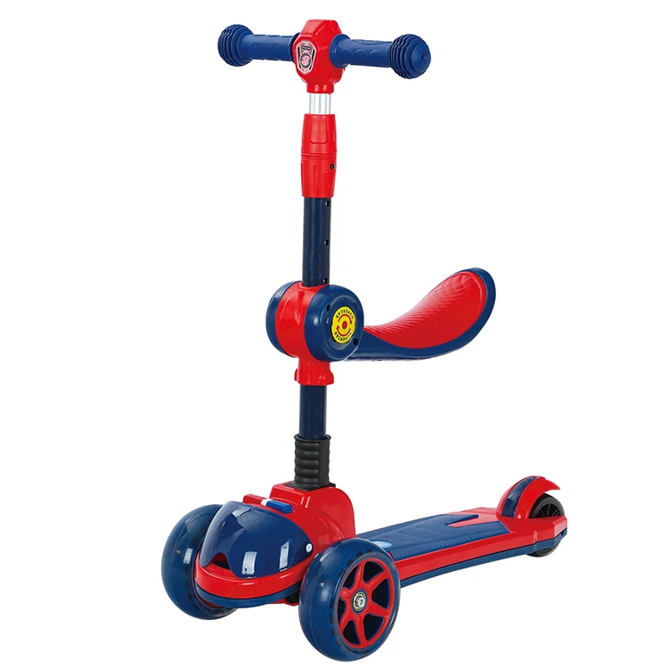 Children Scooter 3 Wheel Scooter with Flash Wheels Kick for 2-12 Year Kids Adjustable Height Foldable Children Scooter