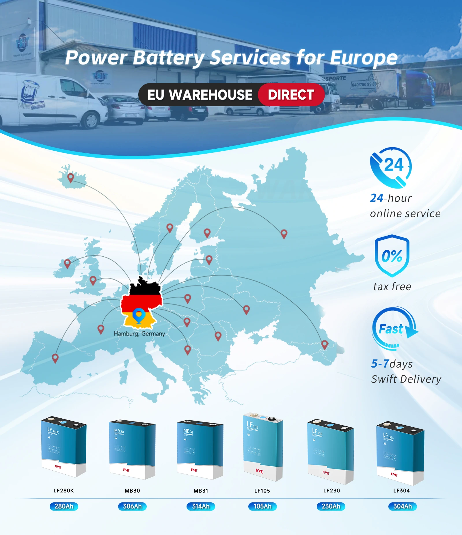 EVE 3 2 В 314ah батарея lifepo4 280ah для системы хранения энергии 300ah MB31 солнечной батареи