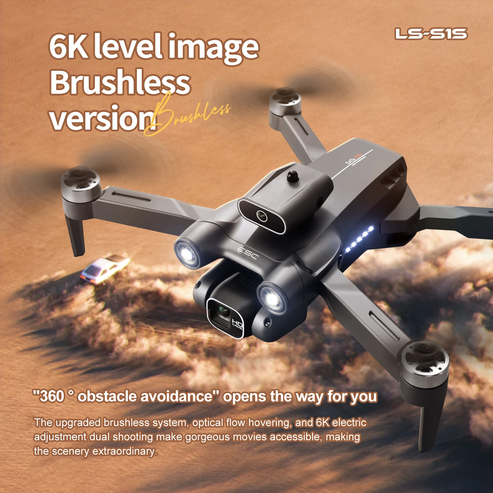 S1S GPS 5G WIFI Obstacle Avoidance Optical Flow Brushless Motor Profesional Drone 4K 6K RC drones with 4k camera and gps