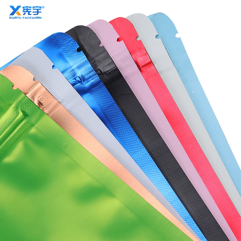 Colored Aluminum Foil Plastic Standing Zipper Storage Pet Food Sealed Bag Smell Proof Mylar Pouch
