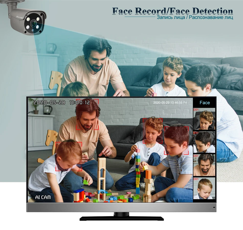 Cheap 8mp Security 8 Channel cctv Camera System Outdoor IP poe nve Camera Kit Face Detection Two-way Audio