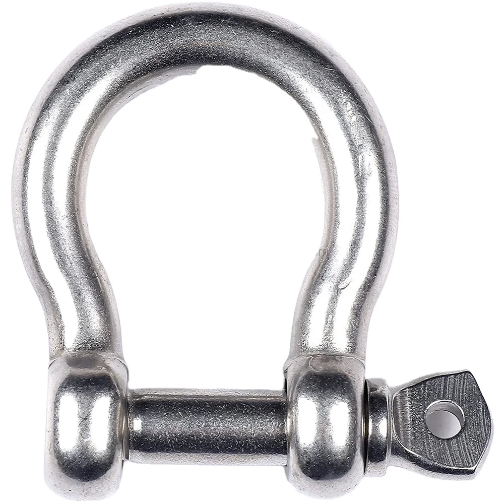 Stainless Steel Shackle European JIS Type Screw Pin Bow Shackle Heavy Duty SS304 SS316 Anchor Shackle