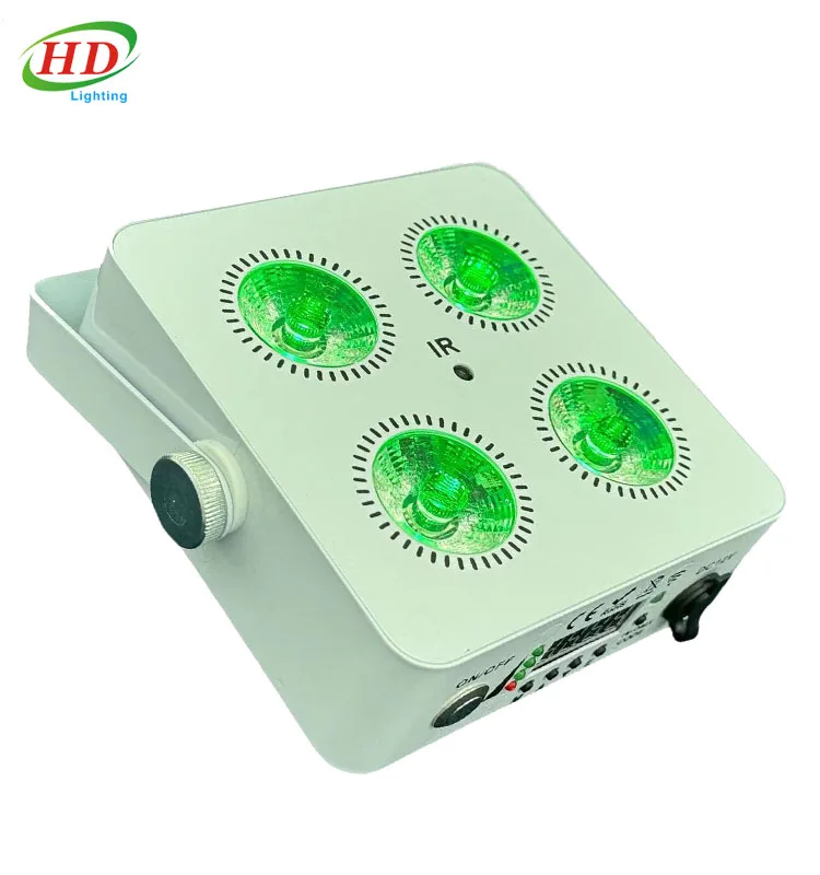 HONGDA Battery Operated Dj Freedom PAR 4x18w IR4 mini uplight Wireless LED Uplight Wedding uplights