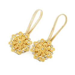 European magnet curtain buckle without installation of window decoration binding rope creative spring curtain binding