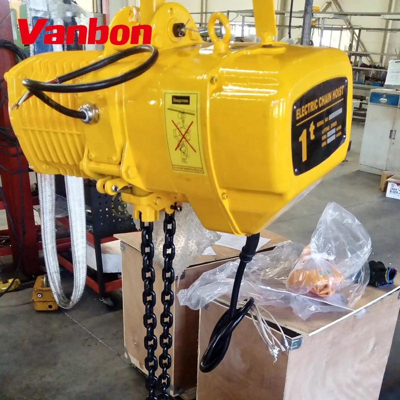 Vanbon Low Noise fast shipping overhead crane used electrical chain hoists for sale