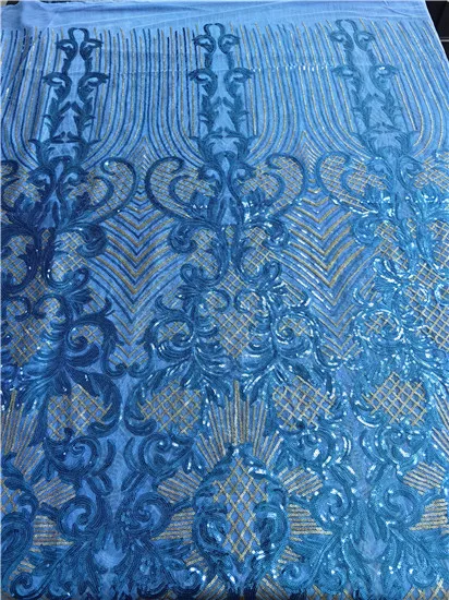 wholesale price sequin embroidery lace fabric African lace American wedding dress fashion embroidered cloth