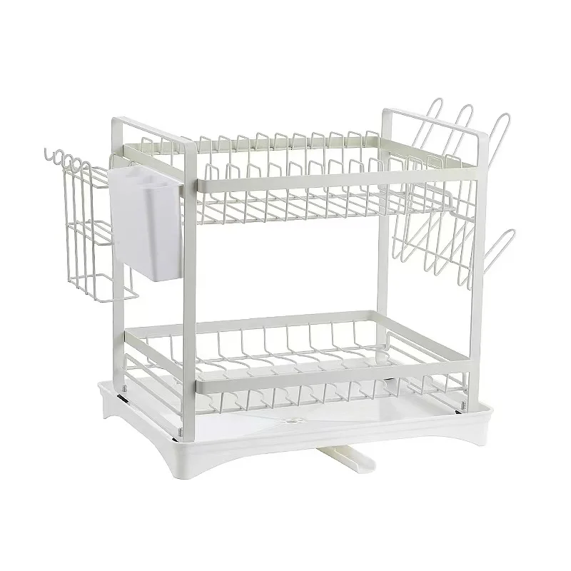 Metal Iron Dish Draining Rack Kitchen Organizer