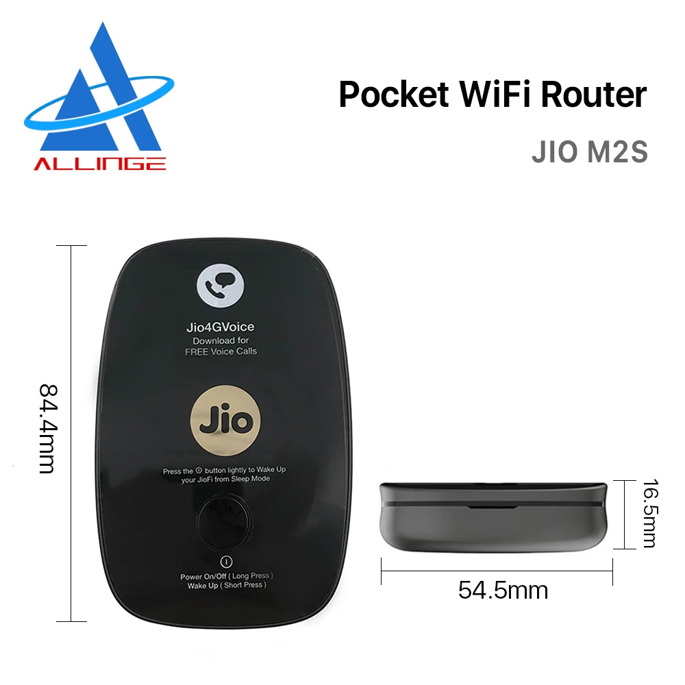  Мини-роутер ALLINGE DRD1786 JIO M2S 4G LTE разблокированный Wi-Fi роутер с чёрной SIM-картой B3 B5 B40