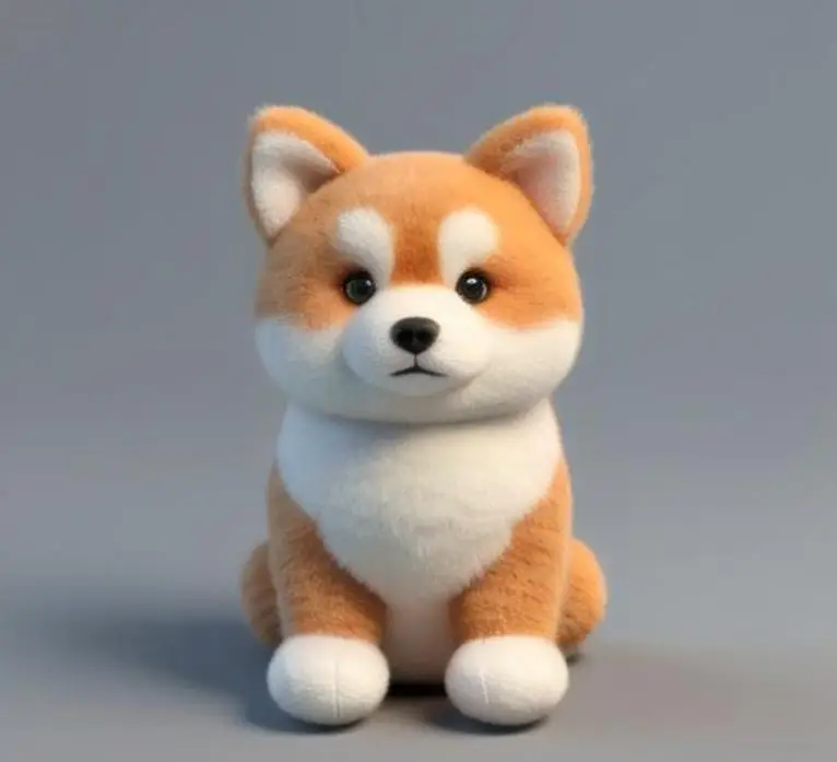 OEM ODM Custom Cute White Shiba Dog Stuffed Animal Toys Soft Shiba Plush Toy Puppy Doll
