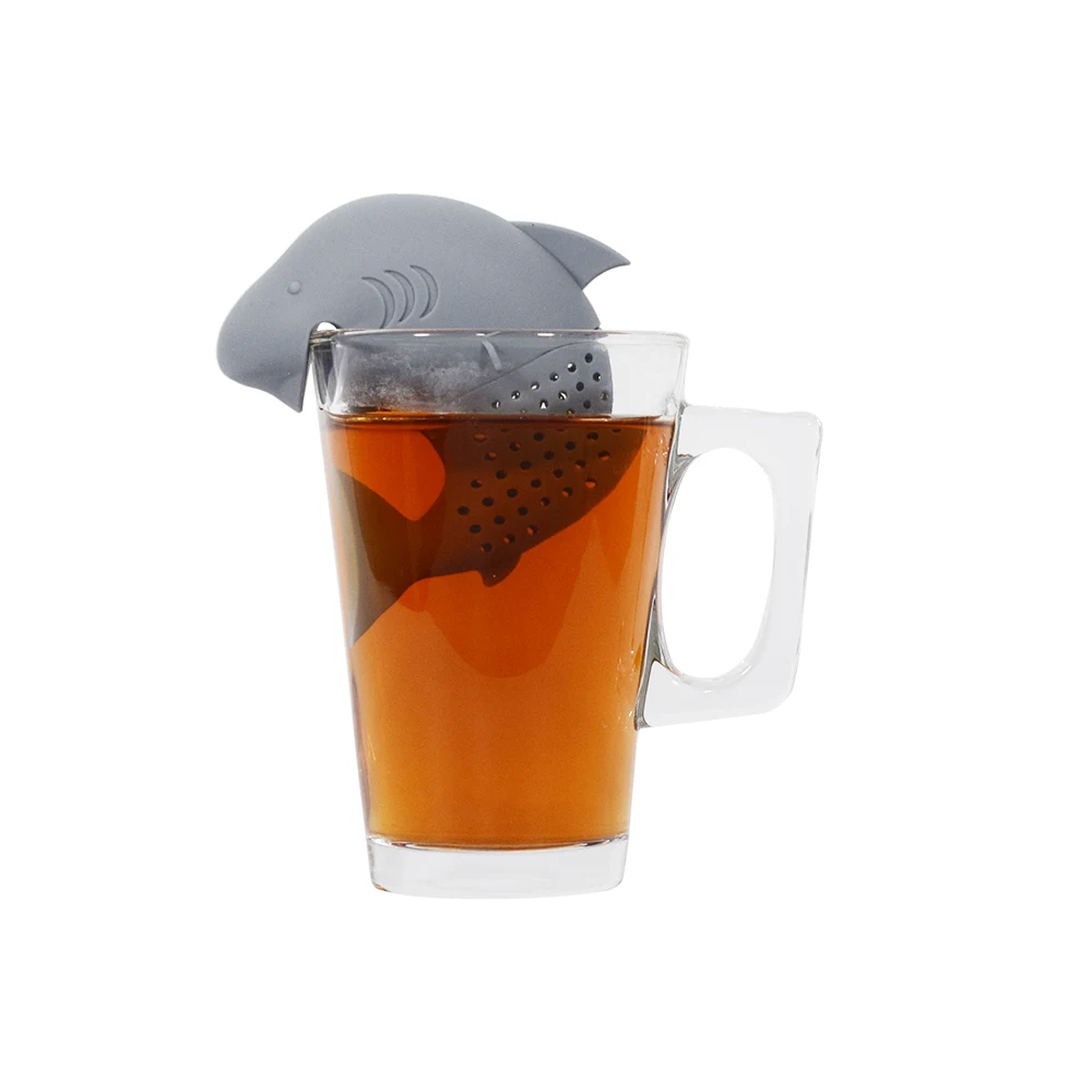 Reusable Shark Shaped BPA Free Silicone Tea Strainer Filter
