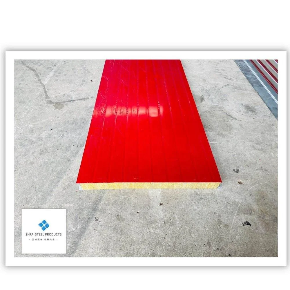 Sandwich Panel Wall Roof Panel Heat Insulation rock wool mineral wool  for Clean Room