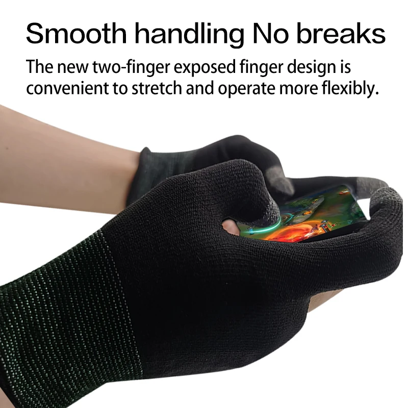 Бесплатные образцы, Лидер продаж, Игровые перчатки с двумя пальцами, Нескользящие Игровые перчатки