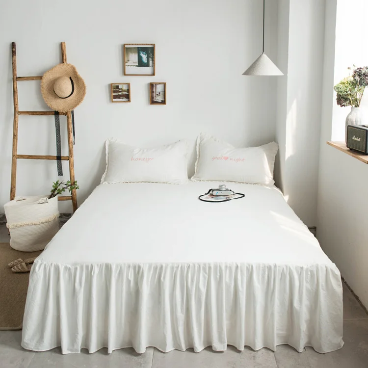 
Ladies Bed Curtain Fitted Bed Sheet 100% Cotton Fitted With Pillow Case and Flat Sheet 