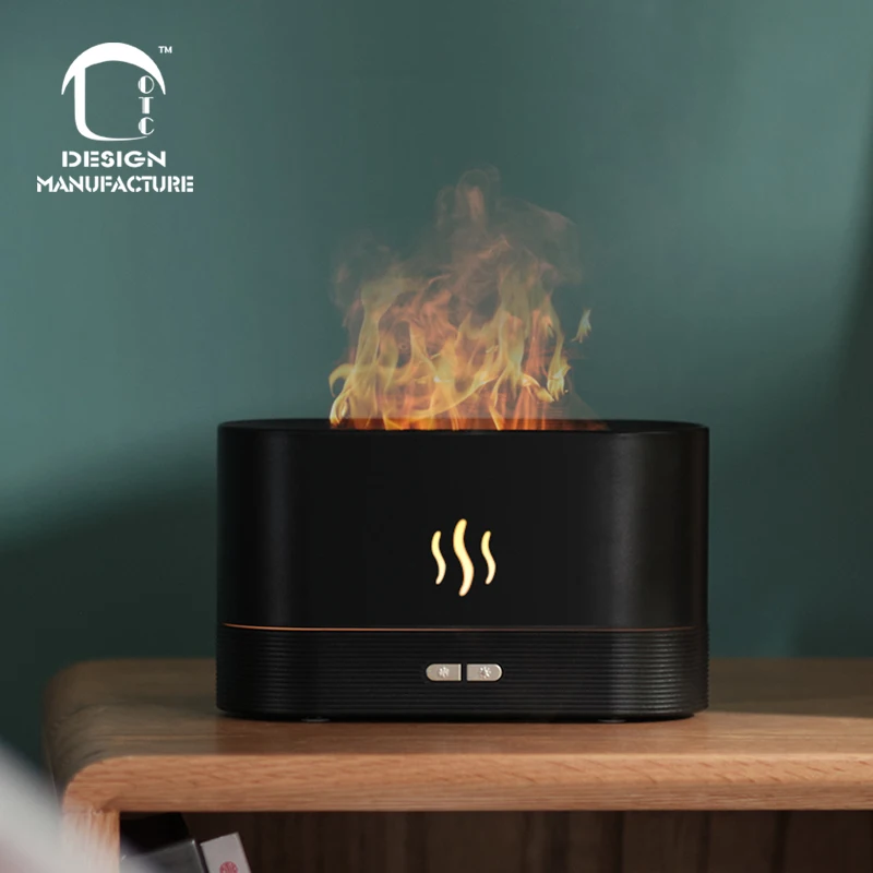 CE Approved Portable 180ml Aromatherapy Waterless Auto Shut-Off Flame Air Diffuser Humidifier