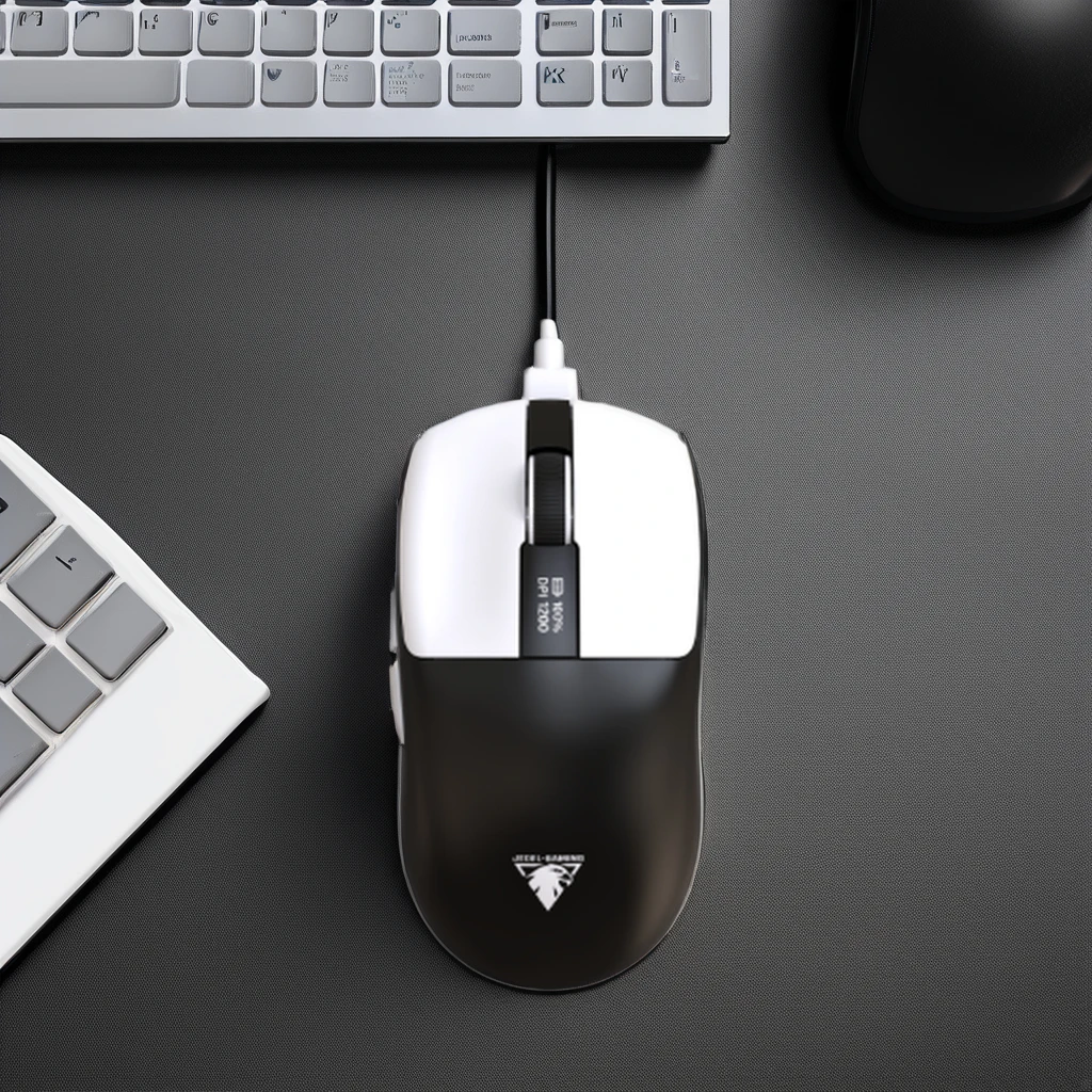 12000 DPI Wireless Gaming Mouse Lightweight 6 Programmable Buttons 250 Hours Battery Life USB Onboard Memory PC-Right Black