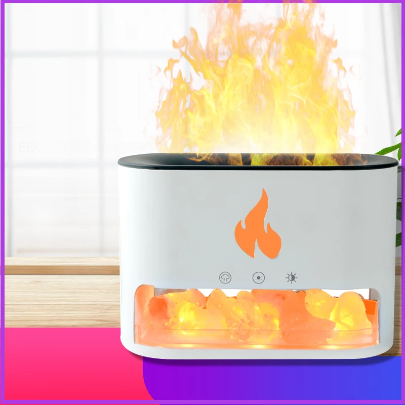 Эфирные масла Аромат Ультразвуковой туман Led Simulation 3D Blue Fire Flame Увлажнители воздуха