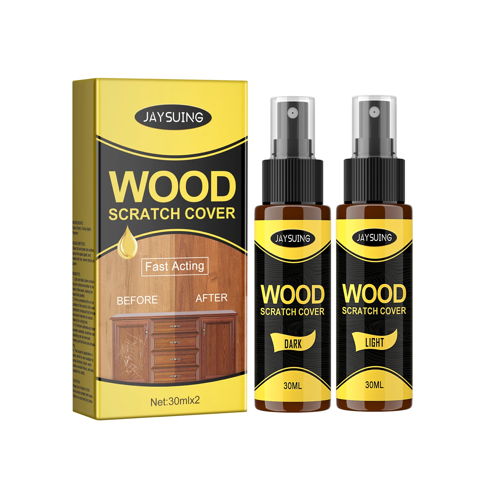 Jaysuing OEM&ODM Wood Scratch Repair Eco-friendly Wood Furniture Repair Kit Green Formula Wood Repair Kit