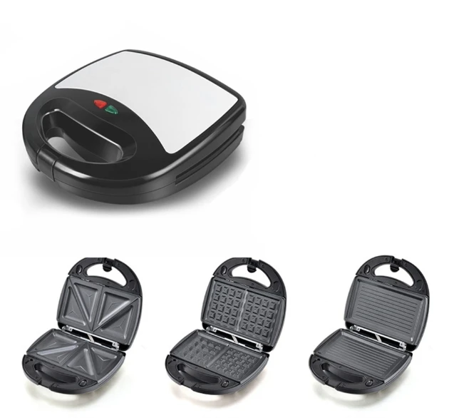 7 6 4 3 in 1 Electric Non Stick Detachable Grill Griller 2 Slices Snack Mini waffle maker professional Sandwich Panini Maker