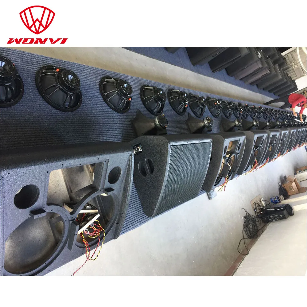 Double 12 inch studio monitor speakers active powered stage speaker