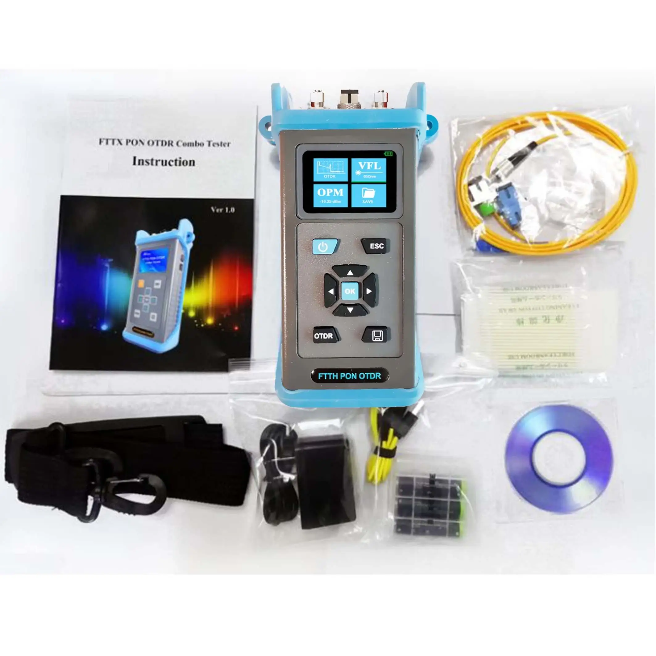 Professional Excellent Pdf Pon Otdr Tester Tool 1625 Nm Ftth lan network cable tester