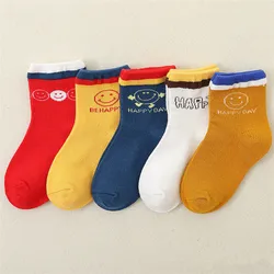Wholesale Cheap Price  5 Pairs One Set Girl Socks Cotton Baby Sock In Stock Items Spring Baby Socks