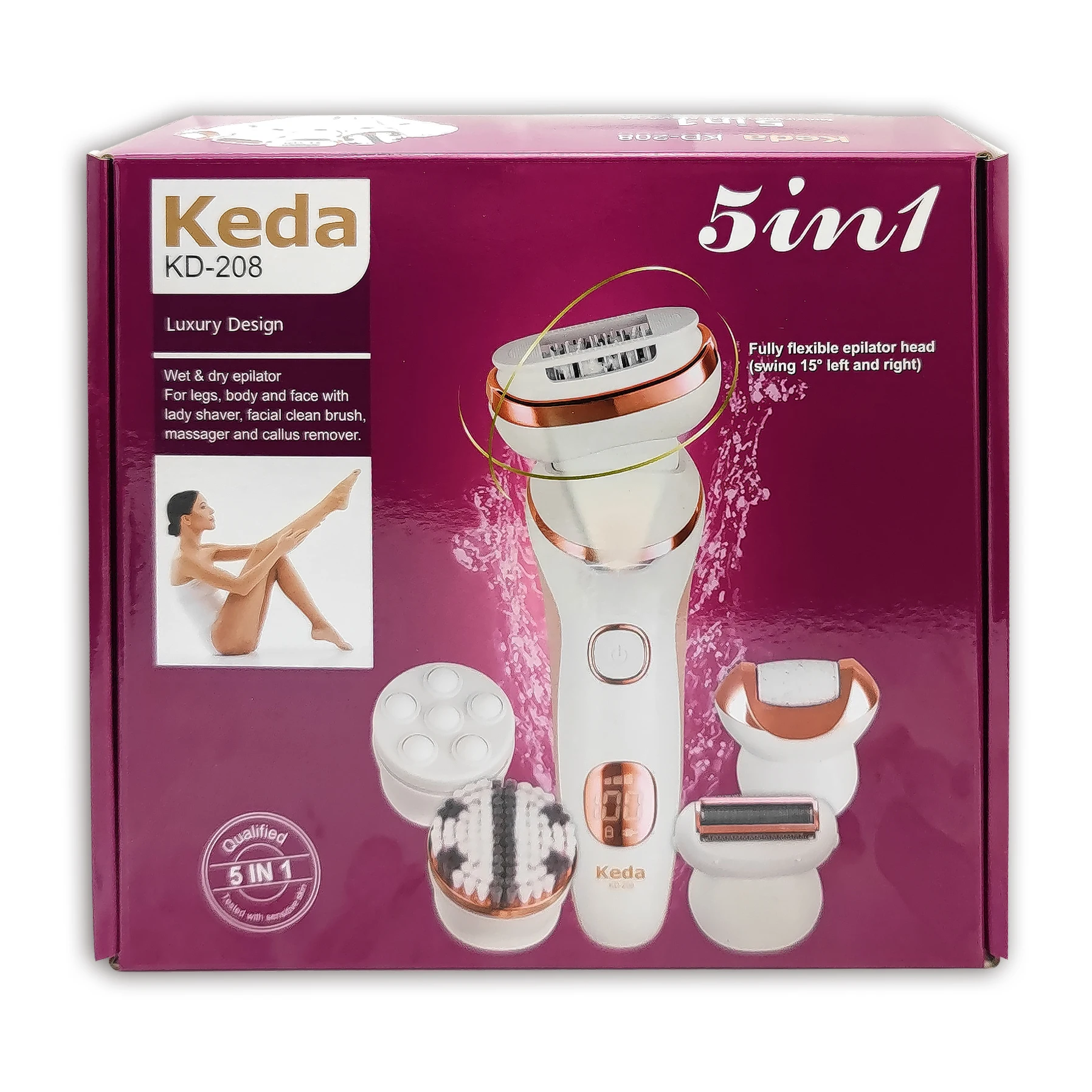 2023 New Style USB Line Charging Electric Fully Flexible Epilator  Lady Shaver For Women With 4 Heads