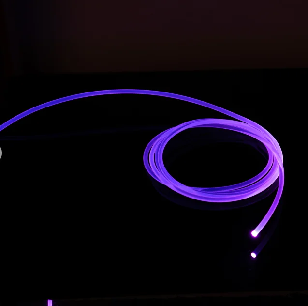 3.0mm side emitting point Fiber optic waterfall lighting side glow emitting plastic optical fiber light