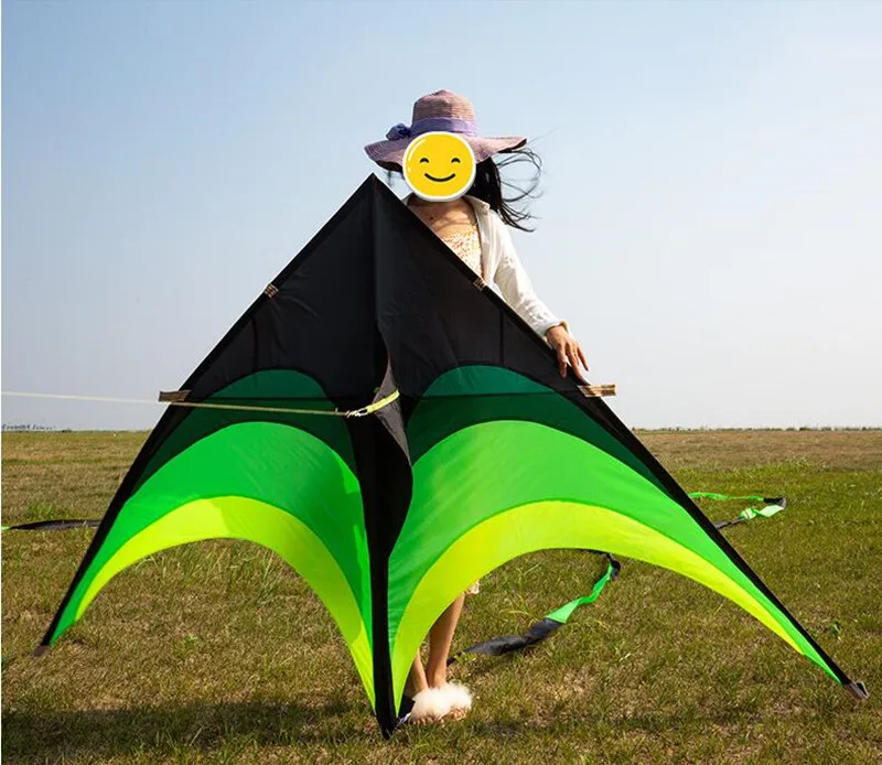 Green Color Promotional Fun Child Chinese Supply Kites For Kids Outdoor Kite