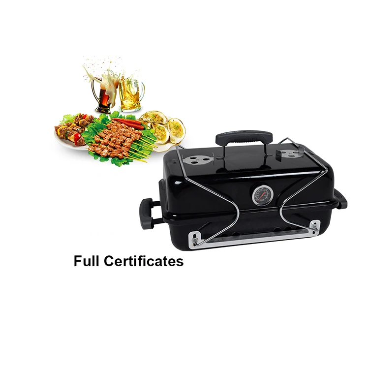 Professional picnic small square tabletop barbecue grill portable smokeless charcoal mini bbq grill