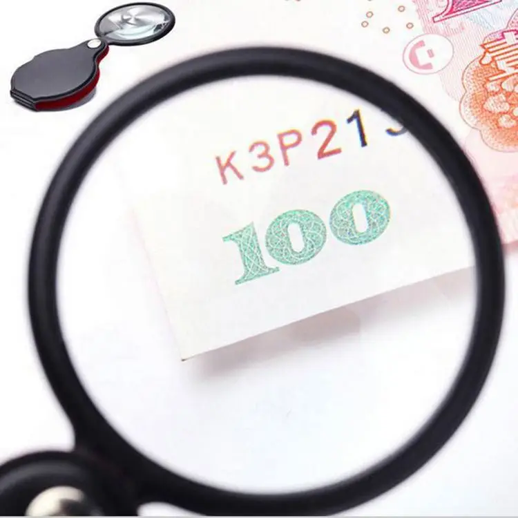 Portable Mini 50mm 8X Pocket Folding Magnifier Reading Magnifying Eye Loupe Glass Lens Foldable Jewelry Loupes