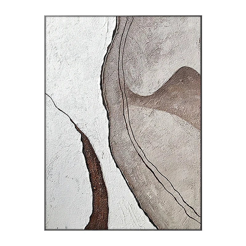 Wabi-sabi Wind Nordic Modern Abstract Hand-painted Texture Oil Painting Other Paintings