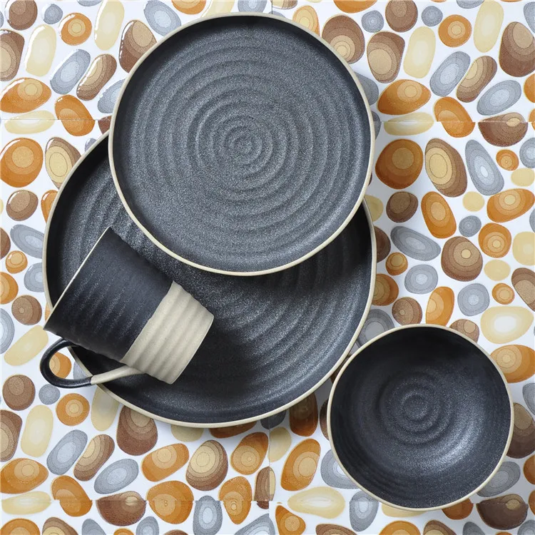 
16 pieces set Wholesale China Dinnerware Sets Ceramic For Steak Salad Coffee Tea Milk 