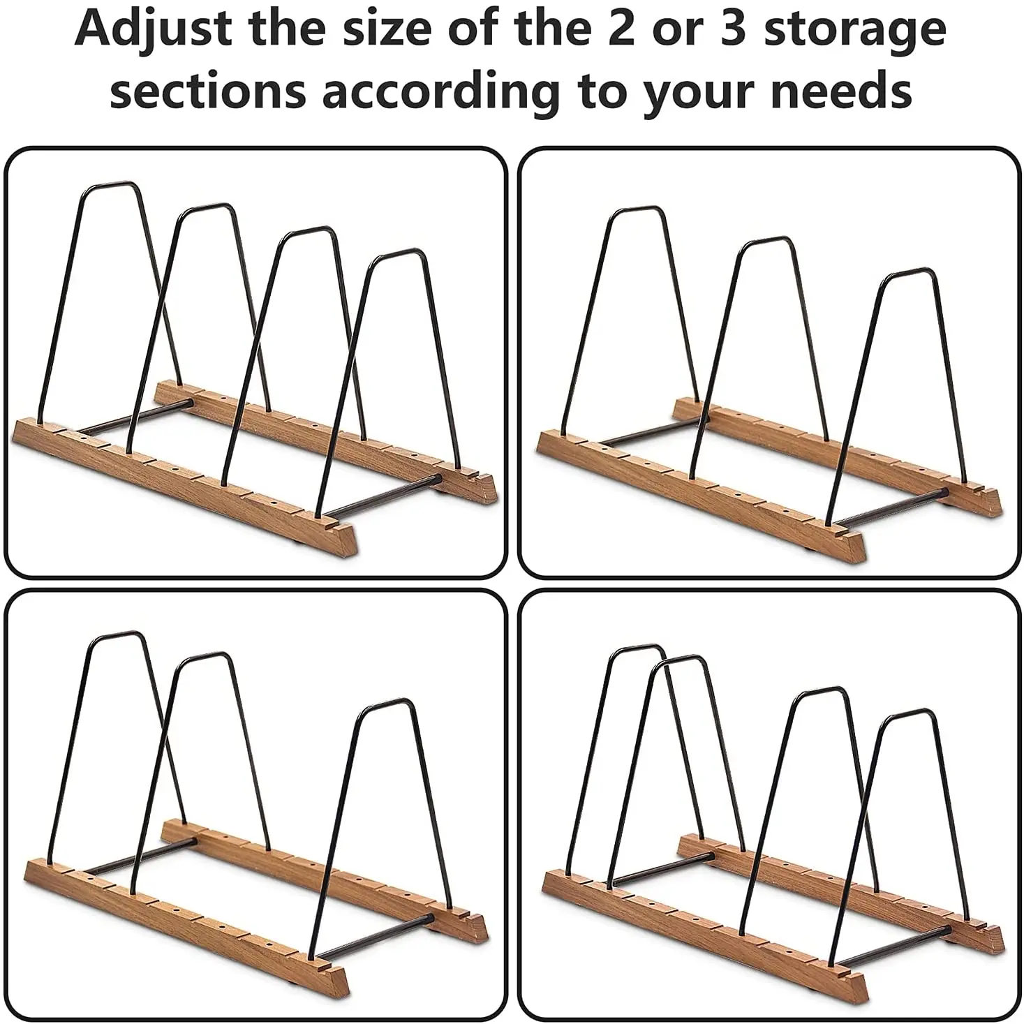 Лидер продаж на Amazon, настольный Виниловый держатель для виниловых записей, подставка-органайзер для хранения