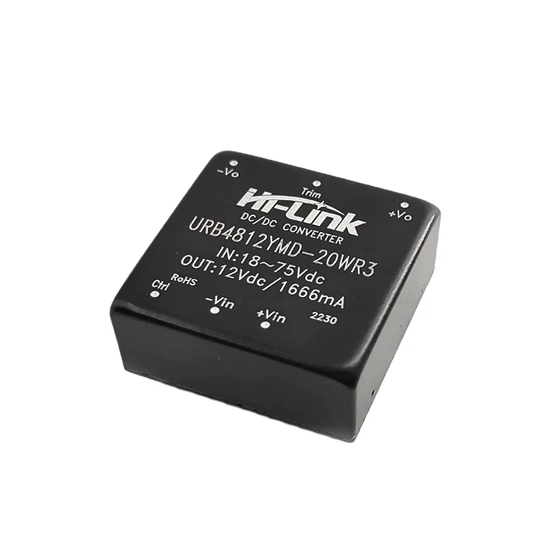 DC DC converter small size 20w 48v to 12v output 91% efficiency smart electronic power supply module URB4812YMD-20WR3