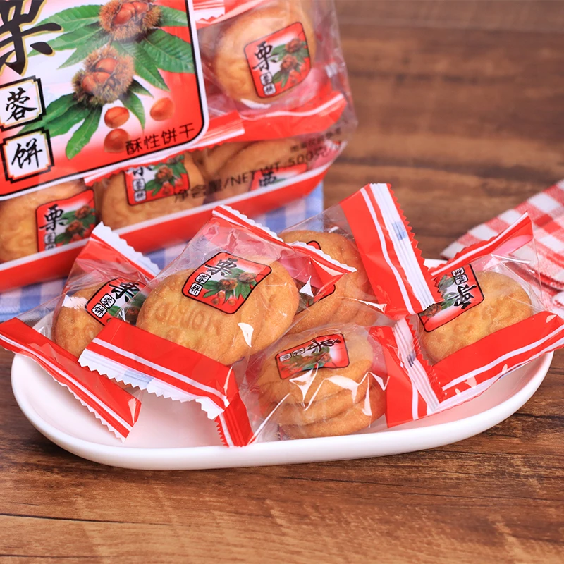 Small Round Cakes Many Flavors Chestnut Cookies Biscuits and Cookies Cracker Biscuits