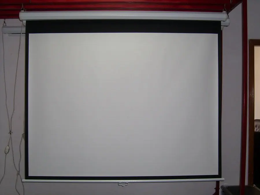 100' High Quality Electric projector screen / Wall & Ceiling Mounted Motorized projection screen for home cinema