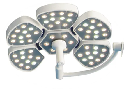Ceiling Led Medical Light Surgical Lamp Double Dome Petmade in China ART-LED 5+5 Electric Ce 150W Light Source Led Part 2 Years