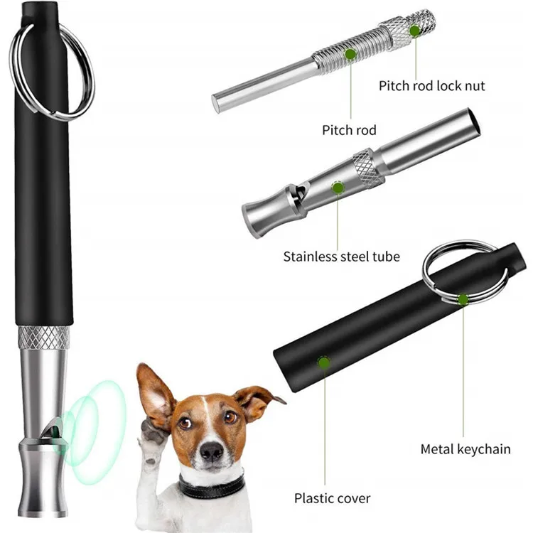 
Adjustable Pitch Ultrasonic Training Tool Bark Control Recall Stop Barking Professional Dog Whistle 