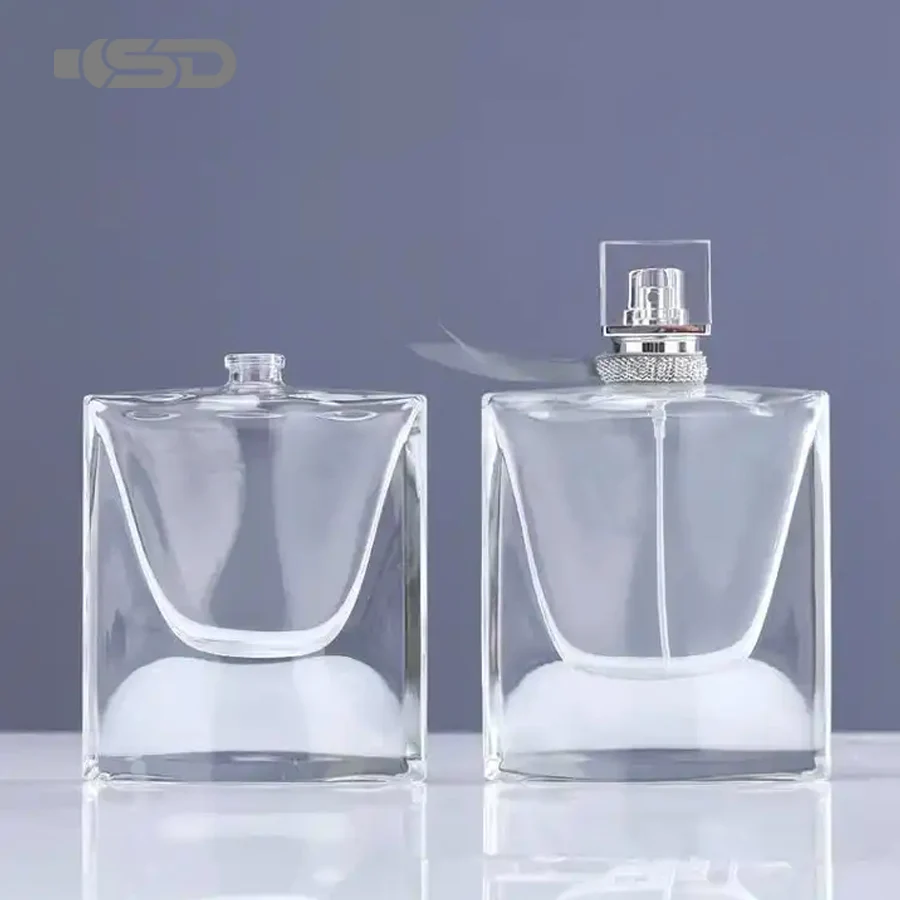 Luxury 70ml Spray Bottle Perfume Bow Clear Costume Perfume Bottle Cosmetic Custom Glasses Packaging