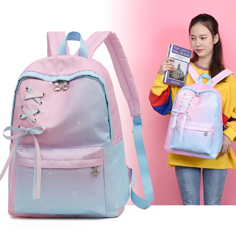 2023 new high quality backpacks hot sellers Gradient backpack Pink galaxy girl backpack for children school bags