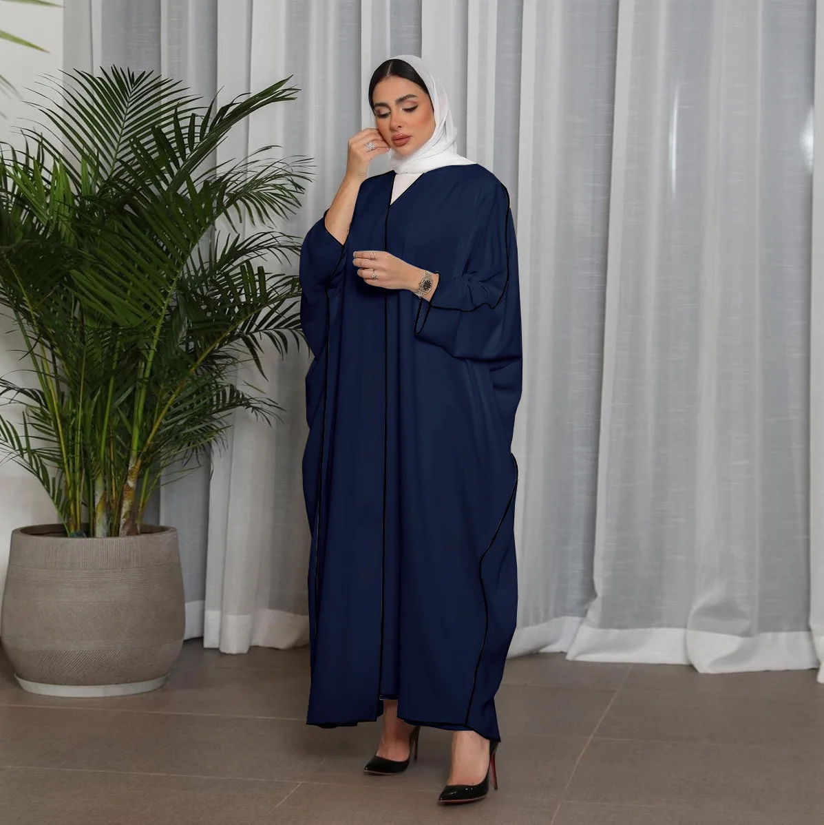MQ063 Trendy EID Ramadan Islamic Clothing Patchwork Plus Size Middle East Abaya Robe Femme Abaya Women Muslim Dress