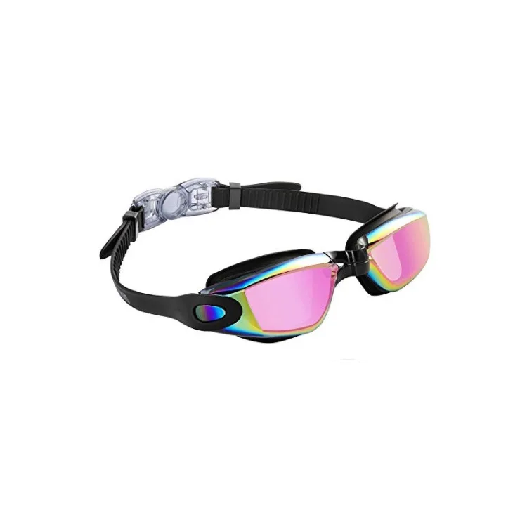  Electroplating Anti-UV Anti-fog Swimsuit Diving Adjustable Ladies Men Swimming glassesEar