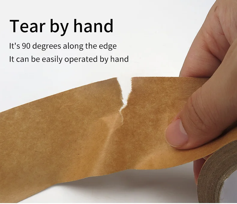 Eco friendly writable brown kraft paper packing tape for label masking sealing packaging tape