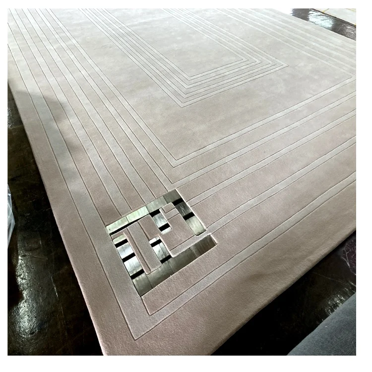 Top quality high brand F design metal wool carpet living room bed rug rug